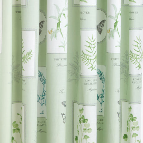 Dreams & Drapes Floral Garden Green Pencil Pleat Tape Top Curtains 3