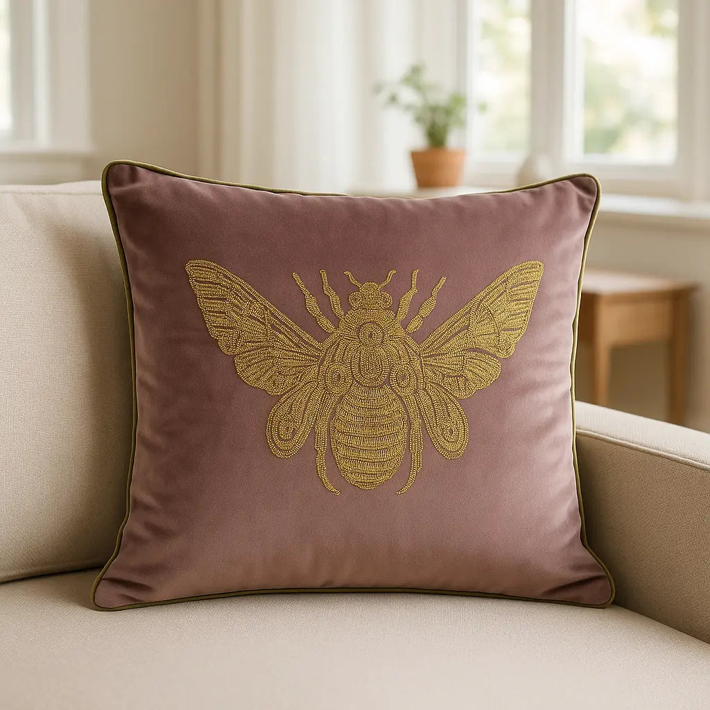 Cerana Velvet Dusky Blush Cushion Cover 50cm x 50cm