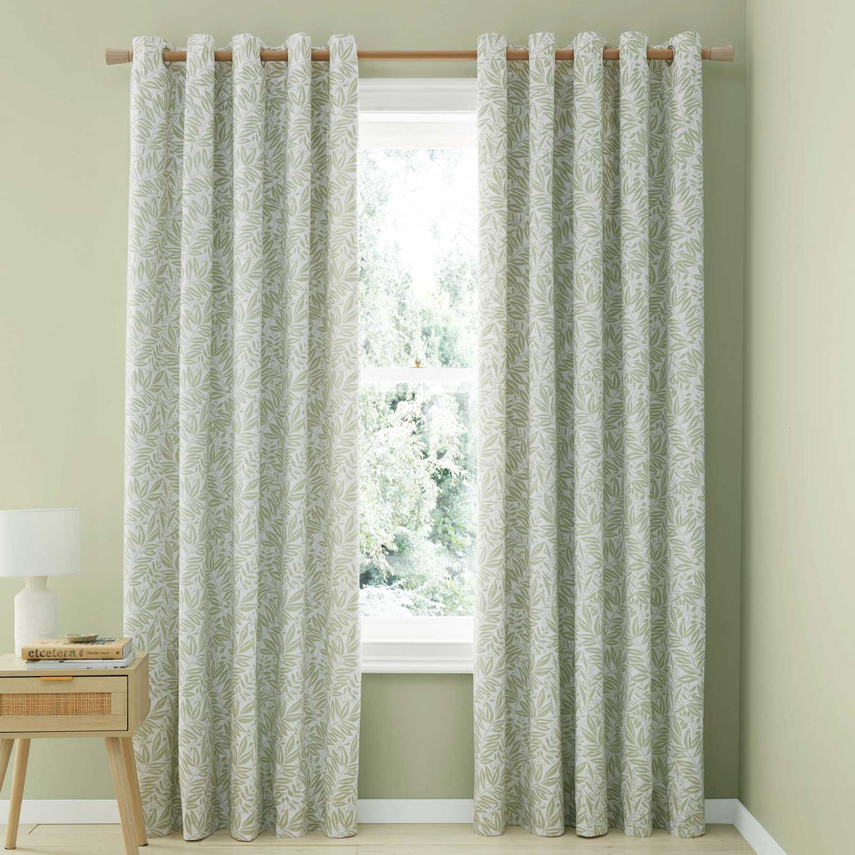 Sorrel Leaf Eyelet Curtains by Catherine Lansfield