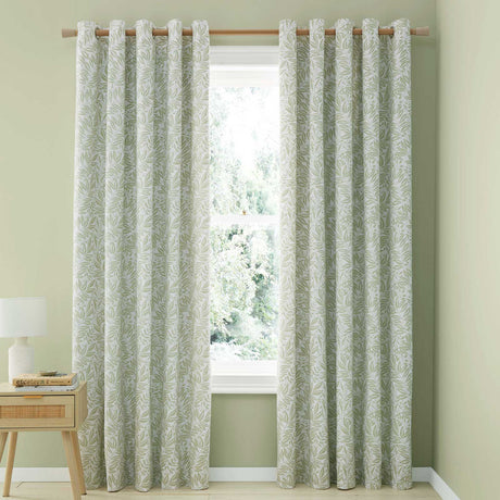 Sorrel Leaf Eyelet Curtains by Catherine Lansfield