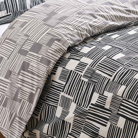 Catherine Lansfield Blocks Reversible Duvet Cover Set 4