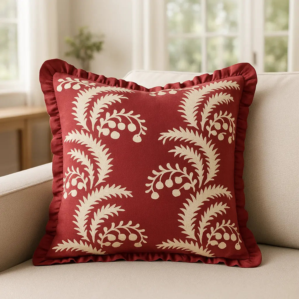 Montrose 100% Cotton Redcurrent Cushion Cover 50cm x 50cm