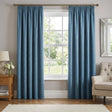 Matrix Thermal Dim Out Tape Top Pencil Pleat Curtains - Teal