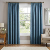 Matrix Thermal Dim Out Tape Top Pencil Pleat Curtains - Teal