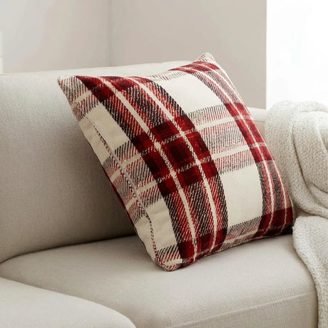Highland Check Red Cushion Cover 17" x 17 2