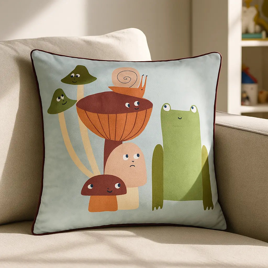 Fun Guys Friends Cushion by little furn.