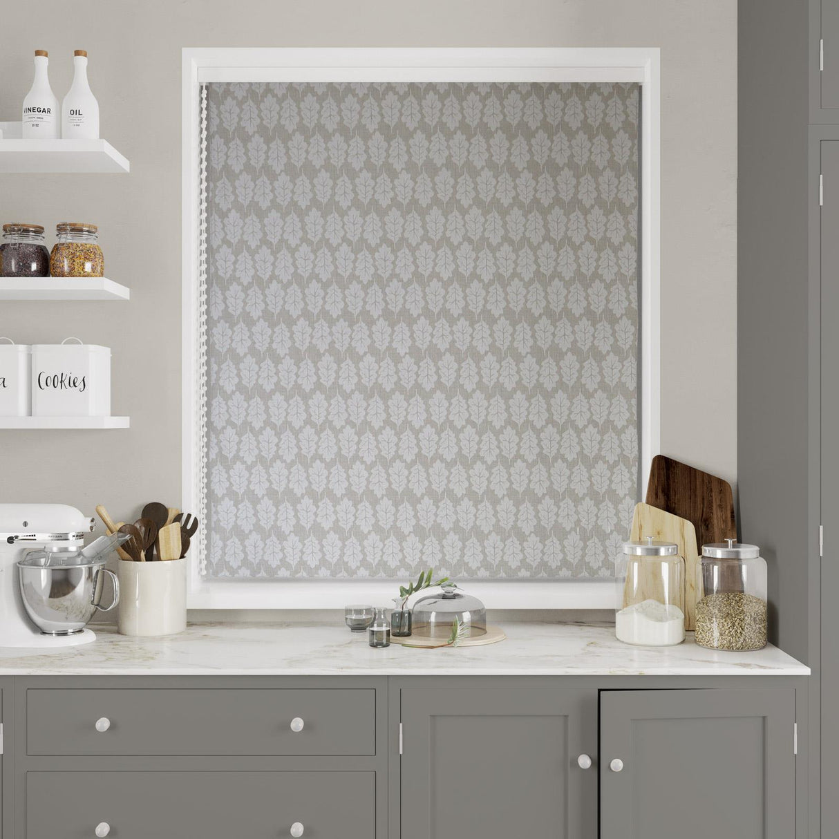 Oak Leaf Nougat Made To Measure Roman Blind by Style Furnishings