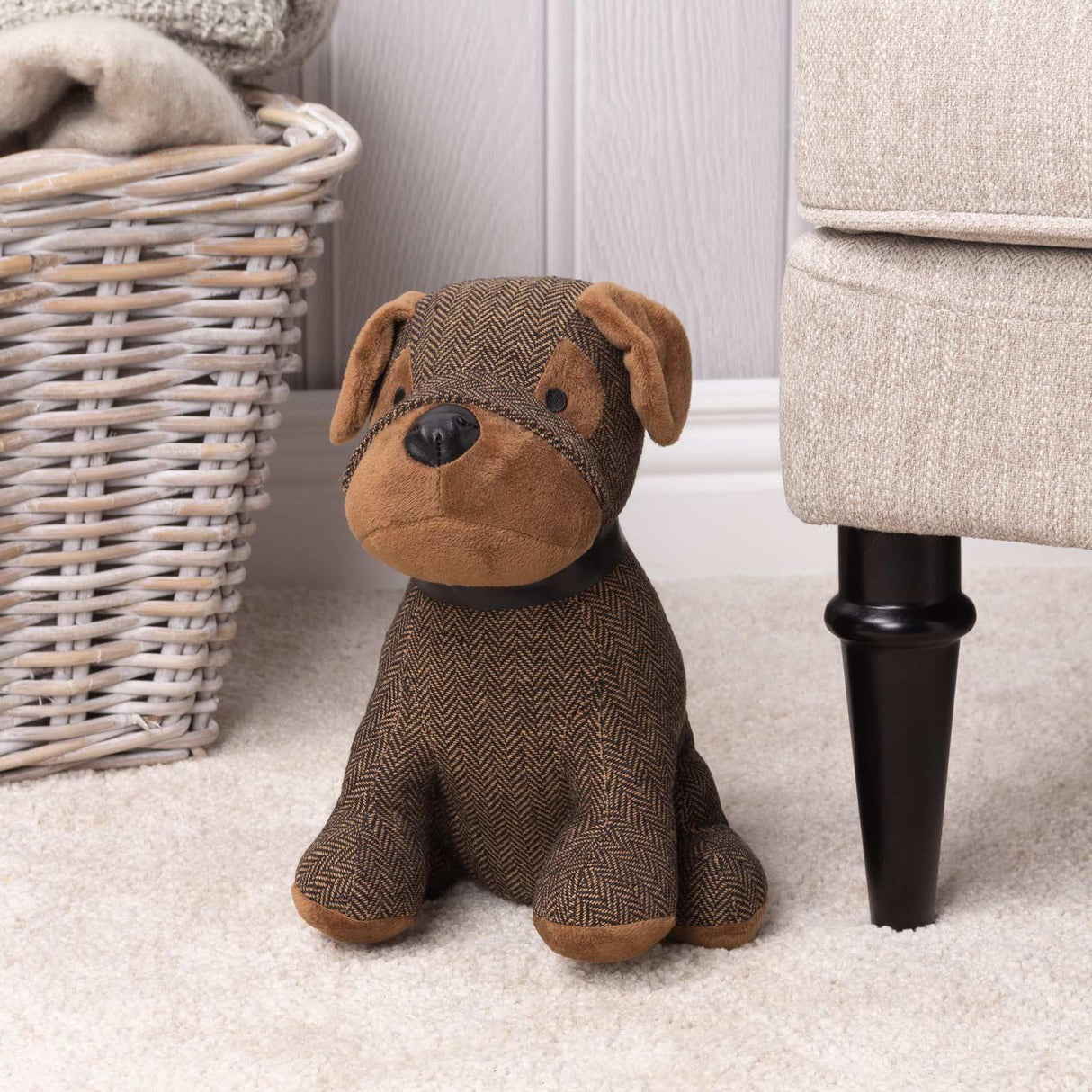 Boston Herringbone Dog Doorstop by Paoletti