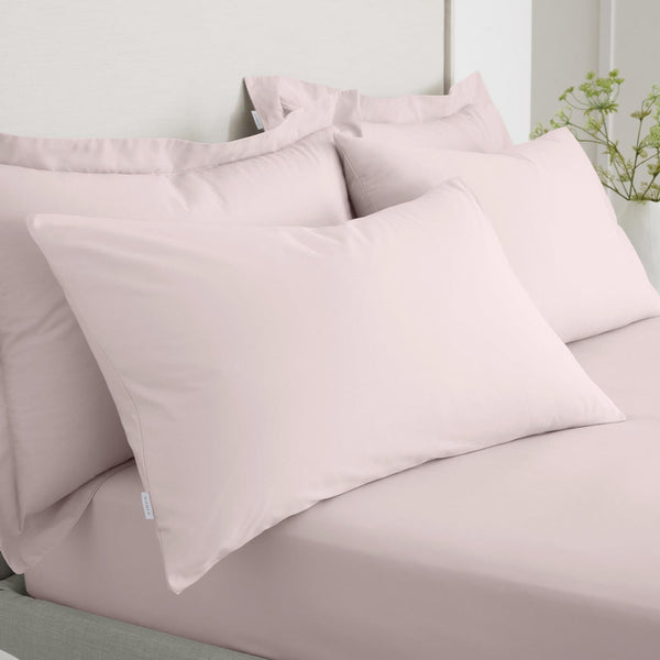 200TC Cotton Percale Pillowcases Blush