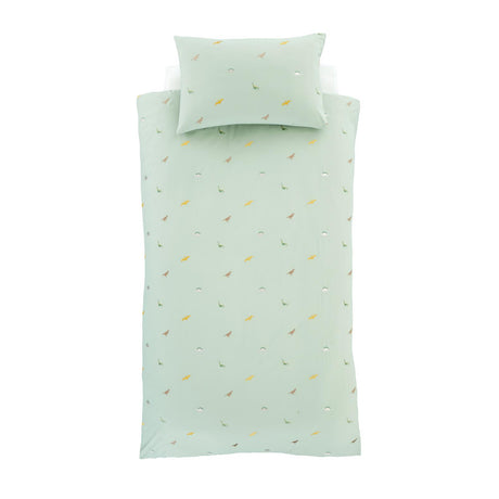 Catherine Lansfield Embroidered Dinosaur Kids Green Duvet Cover Set 5