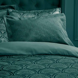 Catherine Lansfield Art Deco Pearl Navy Blue Pillowsham Pair 4
