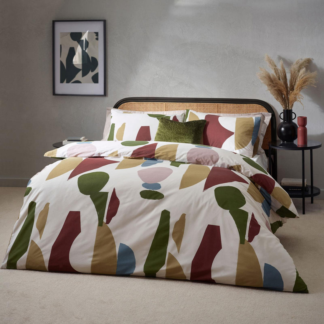 Meta Abstract Rich Multicolour Cotton Duvet Cover Bedding Set
