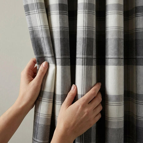Balmoral Tartan Check Eyelet Curtains Ready Made 11