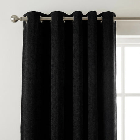 Chenille Blackout Eyelet Ring Top Curtains 5
