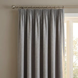 Dijon Blackout Thermal Tape Top Pencil Pleat Curtains - Silver image 2