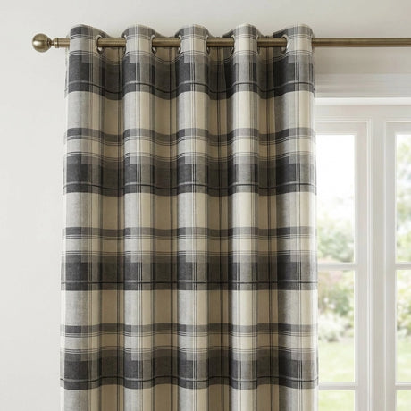 Balmoral Tartan Check Eyelet Curtains Ready Made 12
