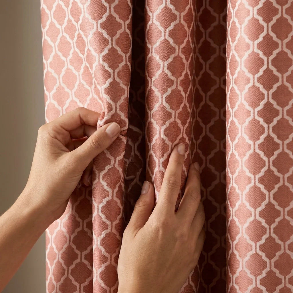 Cotswold Jacquard Eyelet Ring Top Curtains - Orange image 3