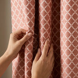 Cotswold Jacquard Eyelet Ring Top Curtains - Orange image 3
