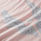 Angel Wings Duvet Cover Set Blush 4