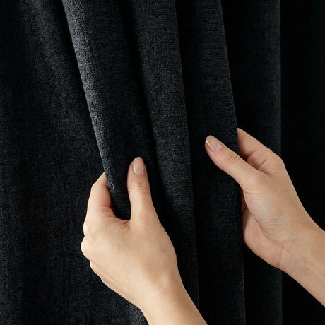 Chenille Blackout Eyelet Ring Top Curtains 6