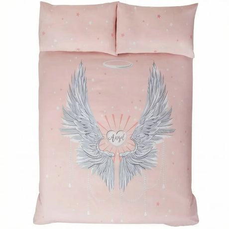 Angel Wings Duvet Cover Set Blush 2