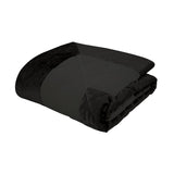 Catherine Lansfield Lattice Cut Velvet Bedspread - Lattice Cut Bedspread Black