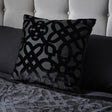 Catherine Lansfield Lattice Filled Cushion - Black