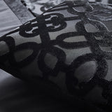 Catherine Lansfield Lattice Filled Cushion - Black - Lattice Cut Cushion Black