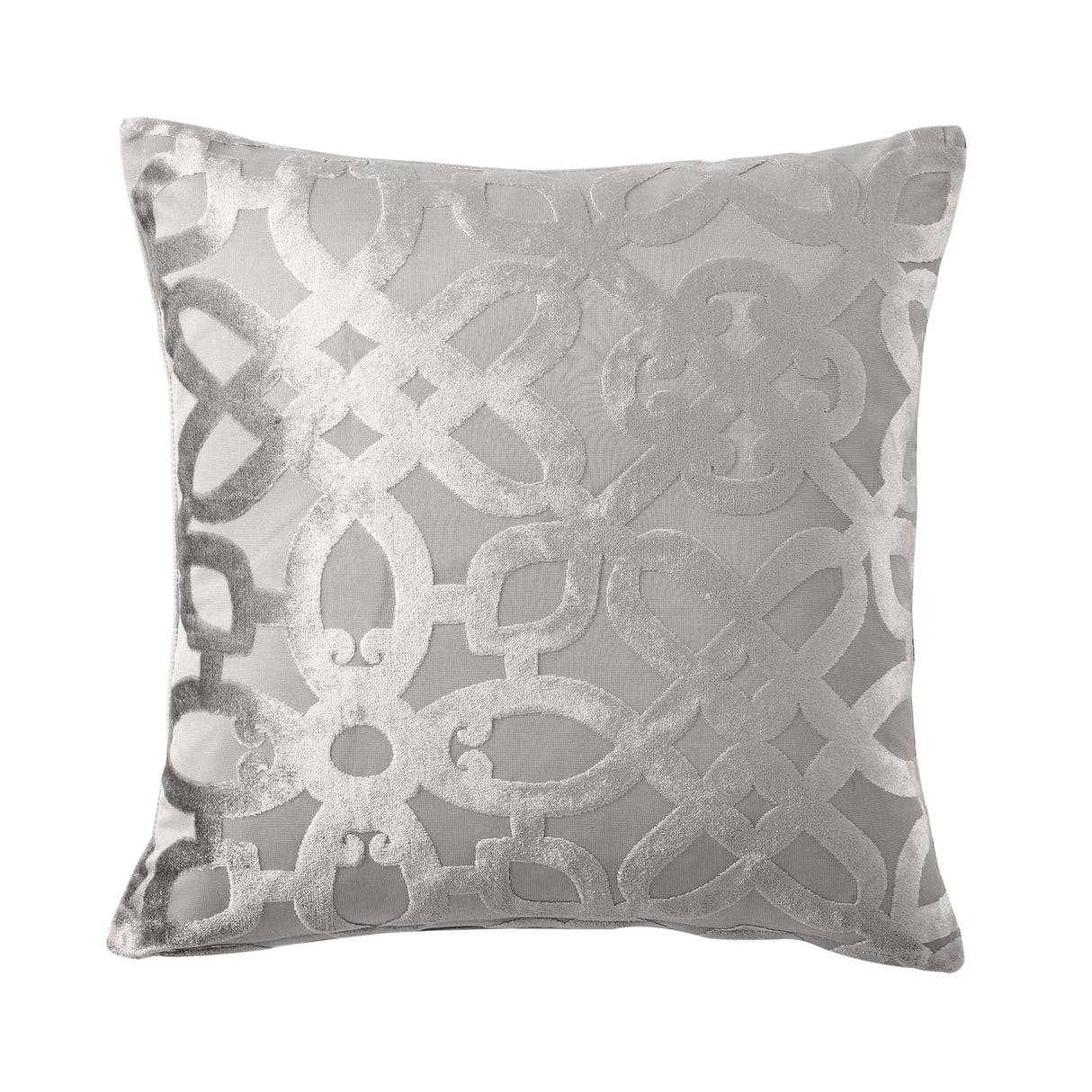 Catherine Lansfield Lattice Filled Cushion - Natural - Lattice Cut Cushion Natural