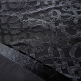 Catherine Lansfield Lattice Cut Velvet Duvet Cover Set - Lattice Cut Duvet Set Black