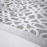 Catherine Lansfield Lattice Cut Velvet Duvet Cover Set - Lattice Cut Duvet Set Natural