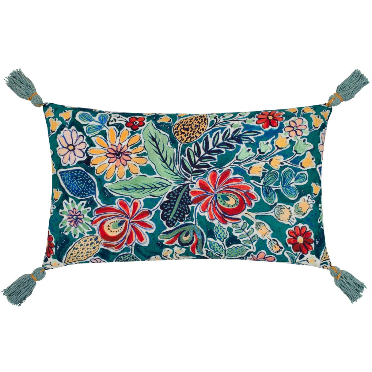 Adeline Floral Tasselled Cushion Cover by Wylder
