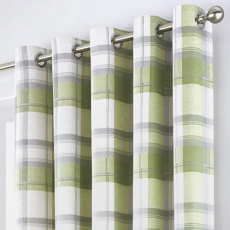 Balmoral Check Eyelet Curtains by Fusion