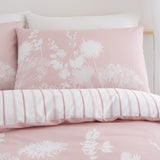 Catherine Lansfield Meadowsweet Floral Blush Duvet Cover Bedding Set - Meadowsweet Floral Blush Duvet Set