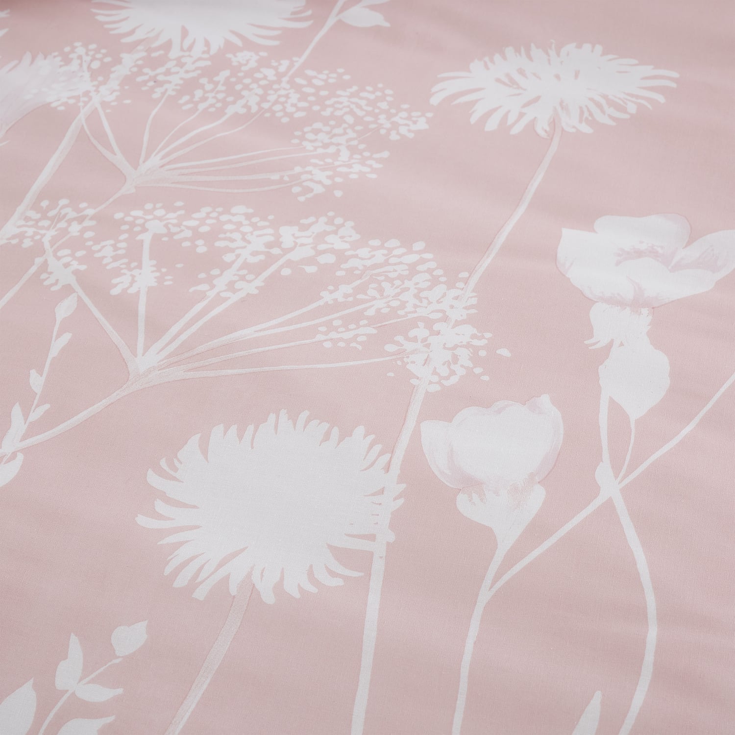 Catherine Lansfield Meadowsweet Floral Blush Duvet Cover Bedding Set - Meadowsweet Floral Blush Duvet Set