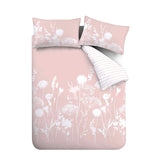 Catherine Lansfield Meadowsweet Floral Blush Duvet Cover Bedding Set - Meadowsweet Floral Blush Duvet Set