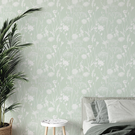 Catherine Lansfield Meadowsweet Floral Voile Curtain Panel - Meadowsweet Floral