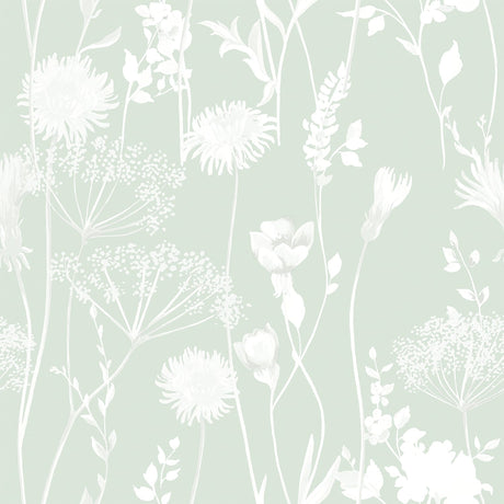 Catherine Lansfield Meadowsweet Floral Voile Curtain Panel - Meadowsweet Floral