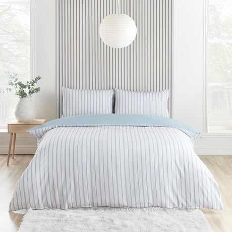 Catherine Lansfield Meadowsweet Floral Seaspray Blue Duvet Cover Bedding Set - Meadowsweet Floral Seaspray Blue