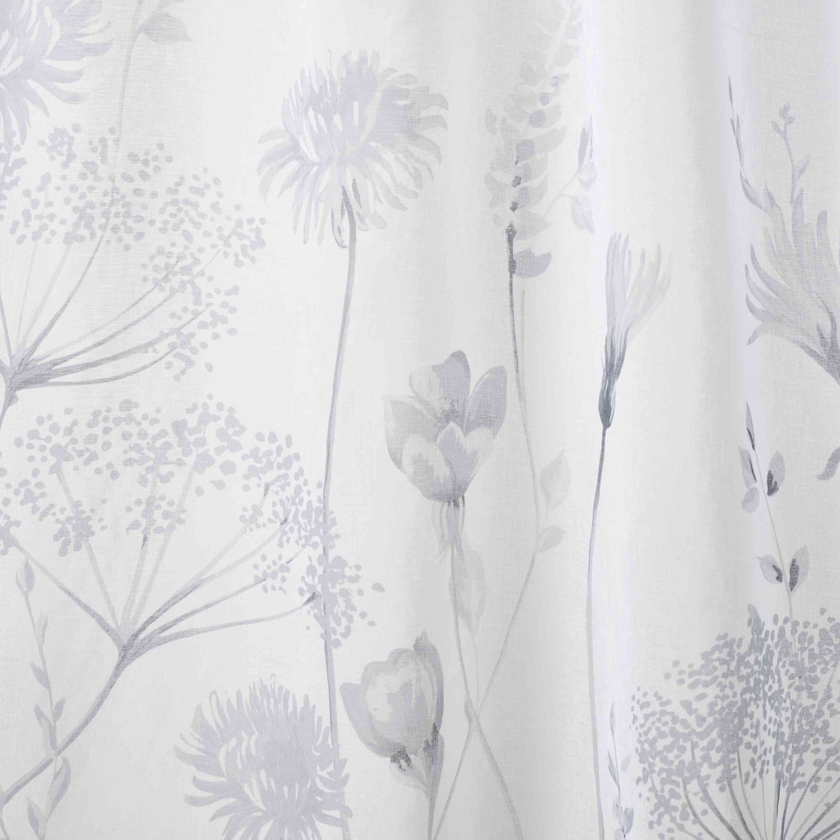 Catherine Lansfield Meadowsweet Floral Voile Curtain Panel - Meadowsweet Floral Voile