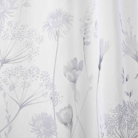 Catherine Lansfield Meadowsweet Floral Voile Curtain Panel - Meadowsweet Floral Voile