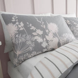 Catherine Lansfield Meadowsweet Floral White Duvet Cover Bedding Set - Meadowsweet White Grey Pink Duvet Set