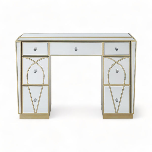 Ana Champagne 7 Drawer Dressing Table