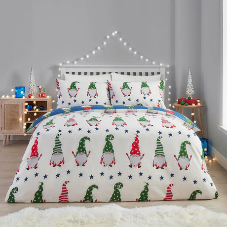 Fusion Gnome for Christmas Festive Polycotton Duvet Cover Set 5