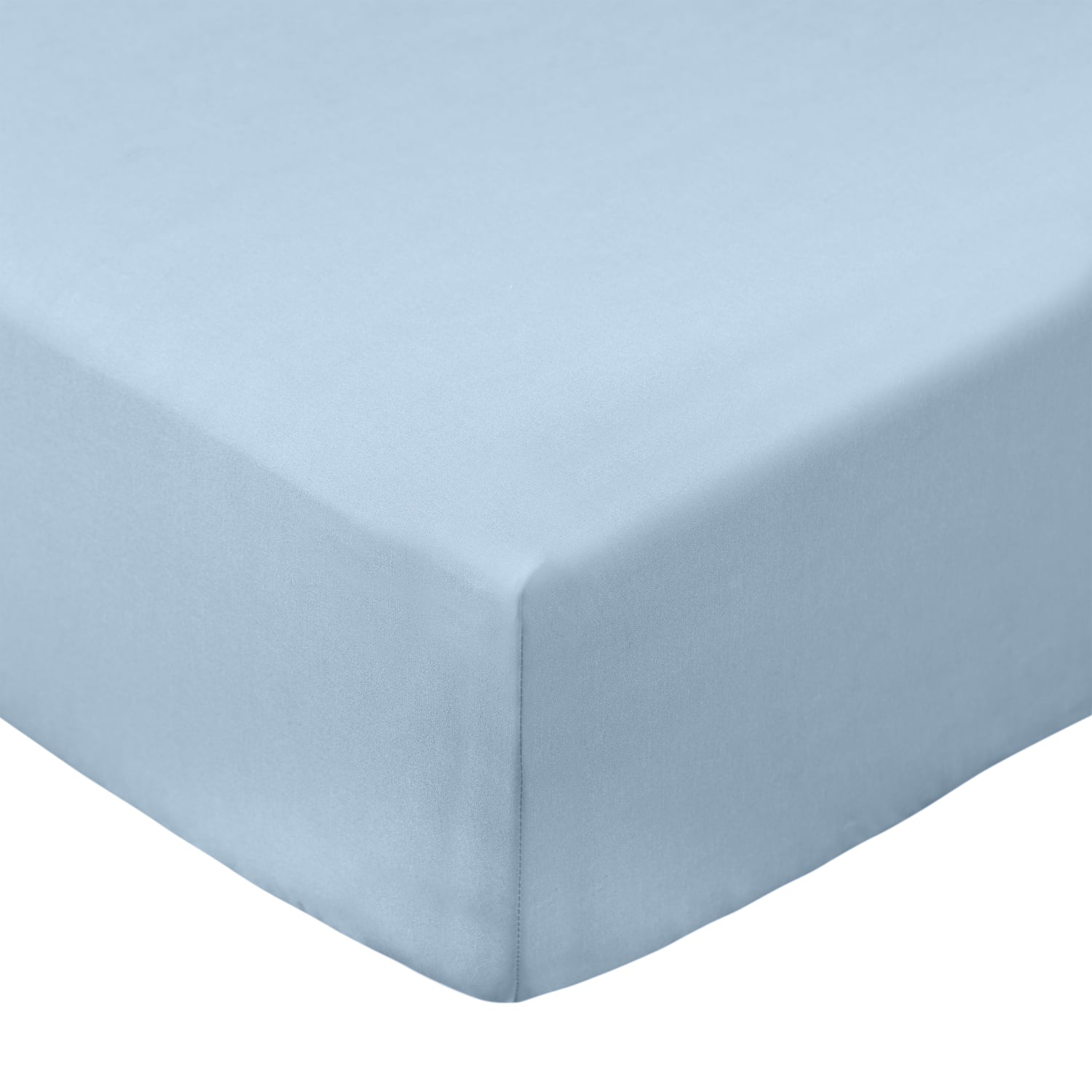 Bianca Fine Linens 200 Thread Count Percale 32cm Deep Blue 100% Cotton Fitted Sheet - 200 Thread Count Percale Fitted Sheet Blue
