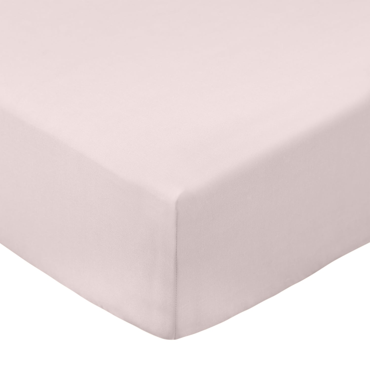 Bianca Fine Linens 200 Thread Count Percale 32cm Deep Blush 100% Cotton Fitted Sheet - 200 Thread Count Percale Fitted Sheet Blush