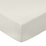 Bianca Fine Linens 200 Thread Count Percale 32cm Deep Cream 100% Cotton Fitted Sheet - 200 Thread Count Percale Fitted Sheet Cream