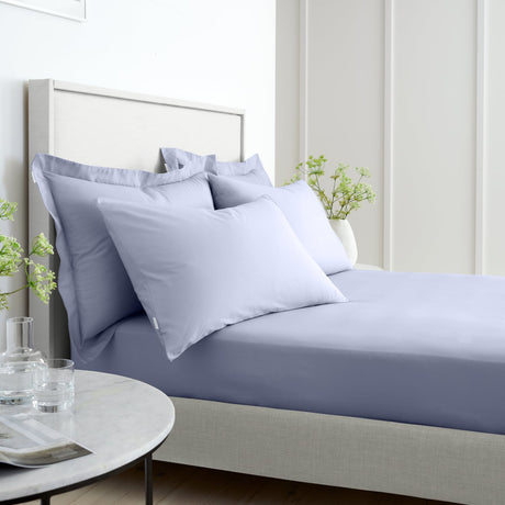 Bianca 200 Thread Count Percale 32cm Deep Lavender 100% Cotton Fitted Sheet - 200 Thread Count Percale Fitted Sheet