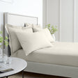 Bianca Fine Linens 200 Thread Count Percale 32cm Deep Natural 100% Cotton Fitted Sheet - 200 Thread Count Percale Fitted Sheet Natural