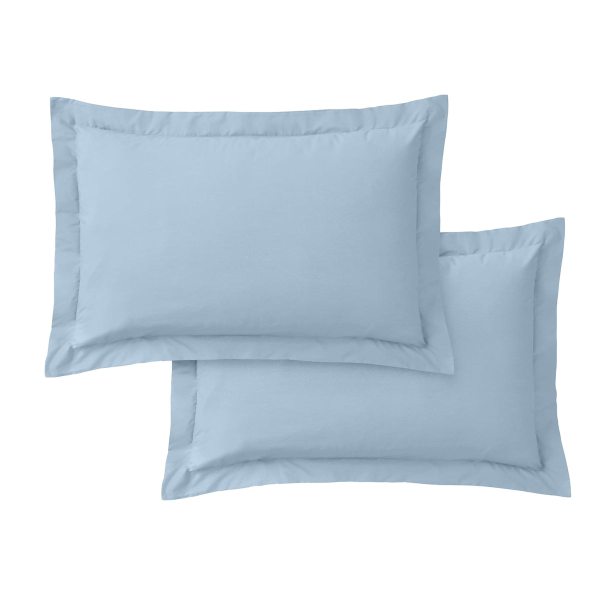 Bianca Fine Linens 200 Thread Count Cotton Percale Pillowcases - 200 Thread Count Percale Oxford Pillowcases Blue